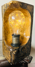 Handmade Wooden Log Lamp